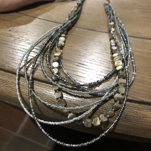 Silpada necklace with gray beads